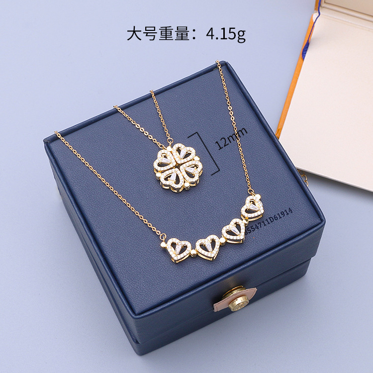 Love Magnet Clavicle Chain Design Lucky Neckless for Stylish Girls or Women