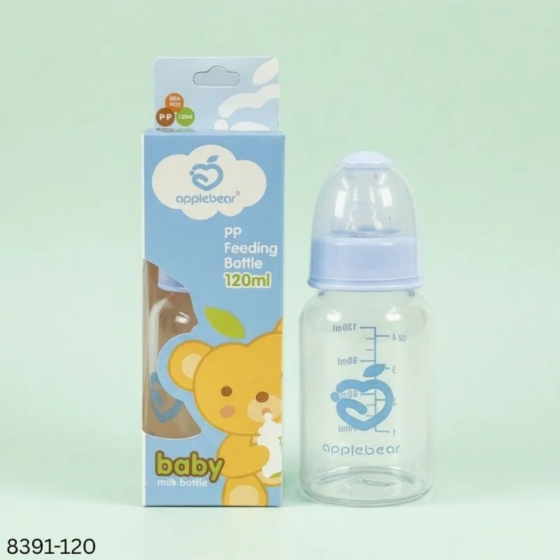Apple Bear Premium Baby Milk PP Feeding Bottle – Leak-Proof 120ml