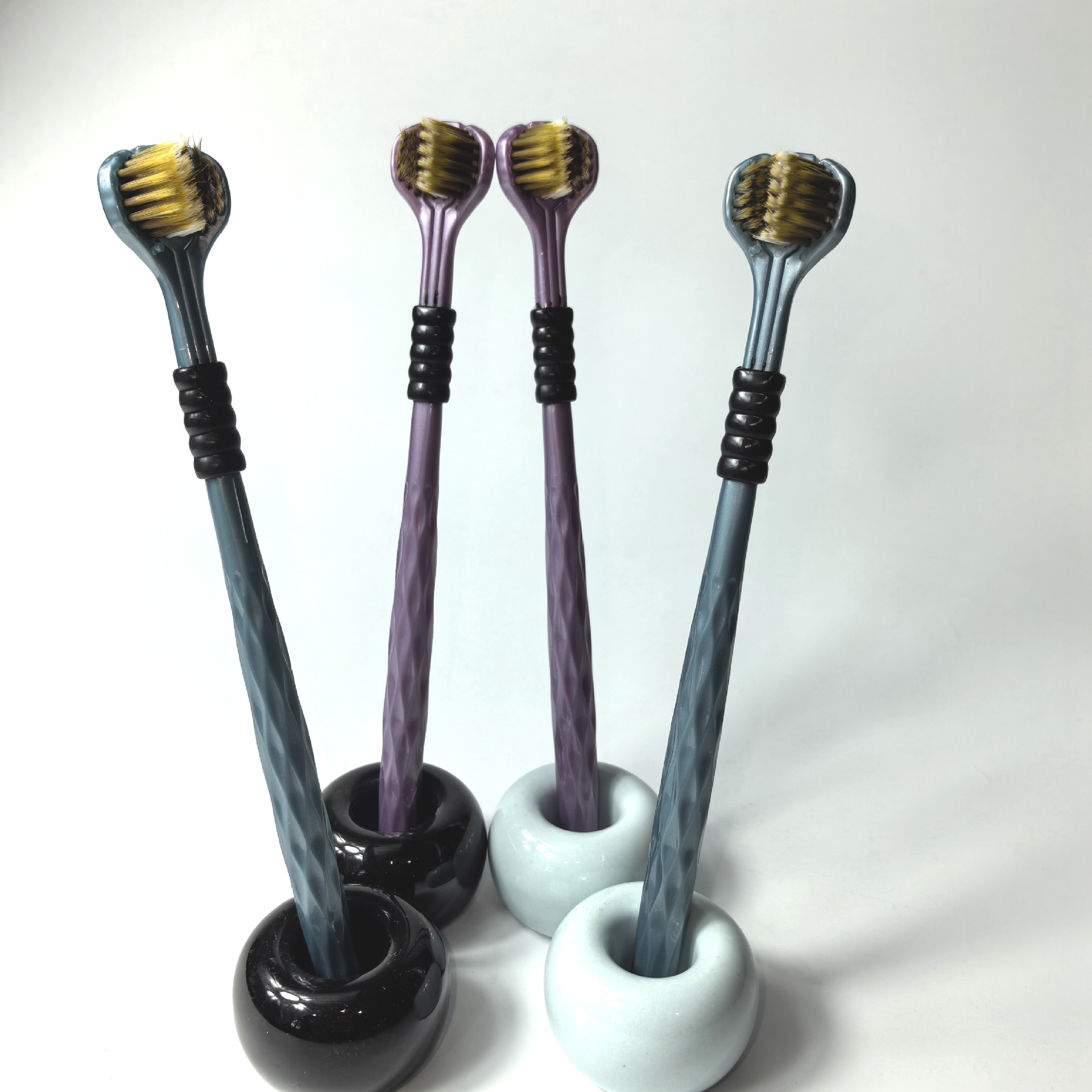 4 PCS Combo Pack – 3 Side Toothbrush | Ultra Soft Bristles | Deep Cleaning | Gentle Gum Care | BPA Free | Durable & Comfortable Handle